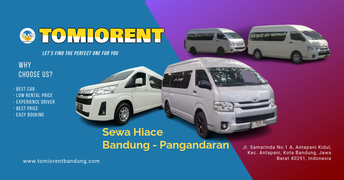 pusat layanan sewa hiace bandung pangandaran all in murah paket pulang pergi dan inap